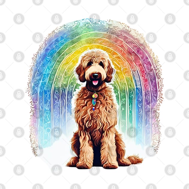 Goldendoodle Boho Rainbow by Doodle and Things