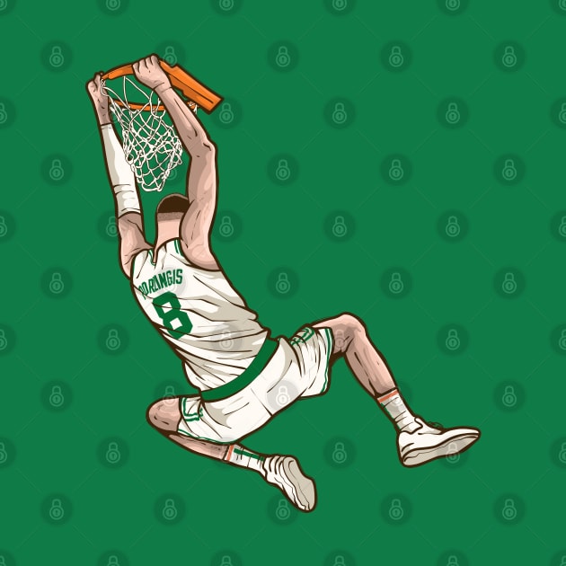 Kristaps Porzingis Boston Dunk by rattraptees