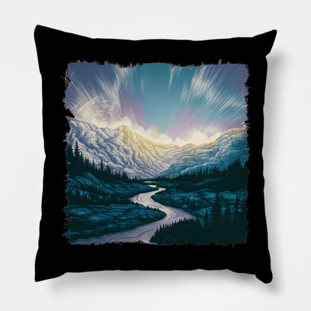 northern exposure desing Pillow by smailyd