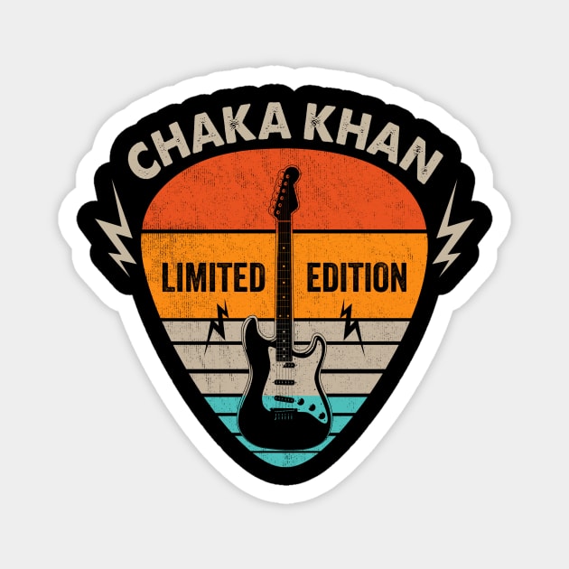 Vintage Chaka Khan Name Guitar Pick Limited Edition Birthday Magnet by Monster Mask