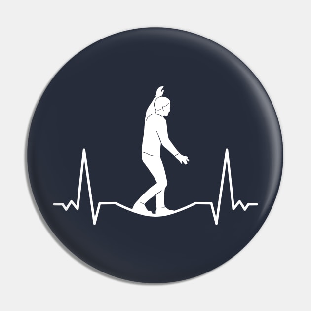 No Balance Slackline heartbeat Pin by elaissiiliass