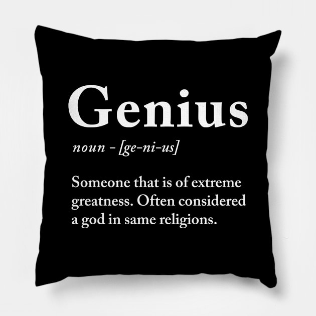 Genius definition Pillow by Periaz