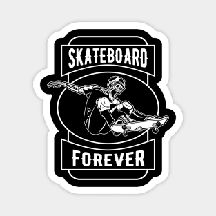 SKULL SKATE BOARD Magnet