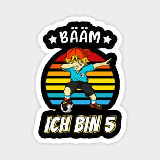 Fußball Dabbing Fußballer Junge 5. Bday Magnet