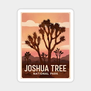 Joshua Tree National Park Landscape Watercolor Poster Magnet