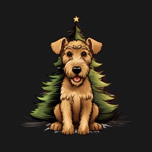 Airedale Terrier Christmas Dog Lover Cute Puppy T-Shirt