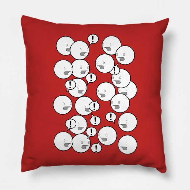 Yelling Faces Pillow by joshuaebox