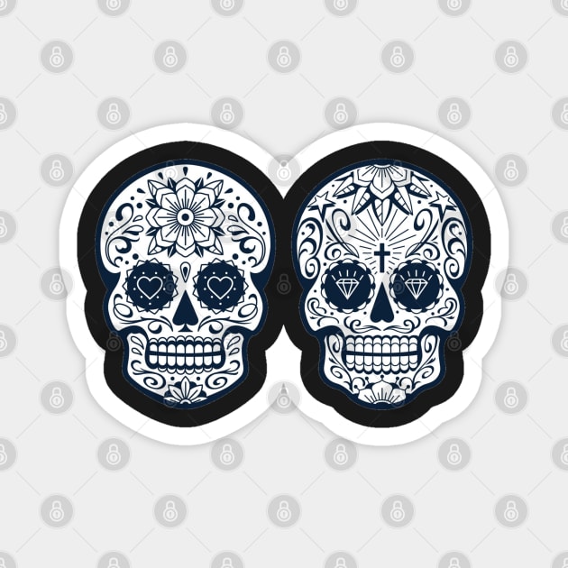 Mexican skull with patterns Magnet by TheSkullArmy