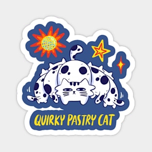 Quirky Pastry Cat Magnet