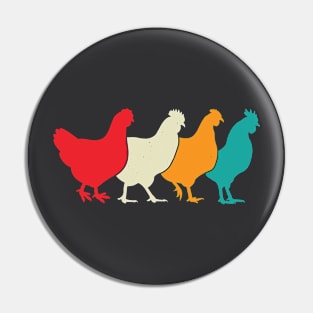 Chicken Silhouette T-Shirt Pin