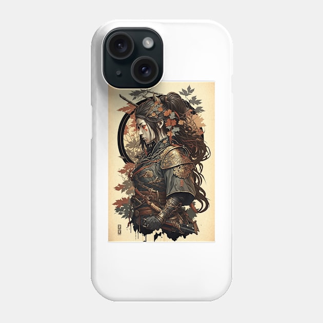 The Lady Samurai Phone Case by ArtNouveauChic