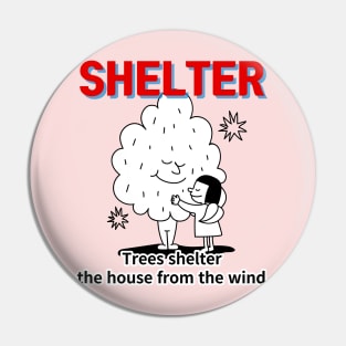 shelter ,Trees shelter  the house from the wind. Pin