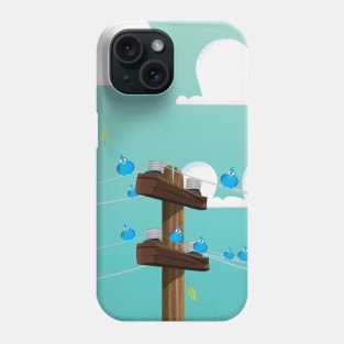 Birds on a wire Phone Case