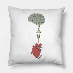 Brain and heart connection Pillow