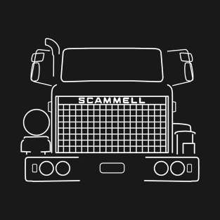 Scammell S24 classic lorry white outline graphic T-Shirt