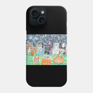 Happy Halloween cats costumes Phone Case