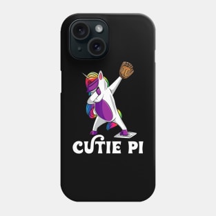 Funny pi day baseball unicorn Phone Case