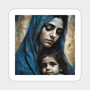 Jesus in His Holy Mother's arms Magnet