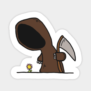 Grim reaper with little flowers Magnet