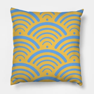 Blue and yelllow Simple Patterns Pillow