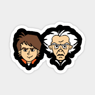 back to the future 8 bit art worl Magnet