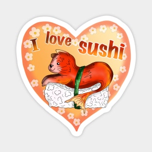 sushi lover red catfish sushi Magnet