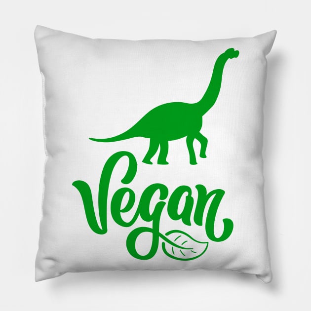 Vegetarian Dinosaur Pillow by Work Memes