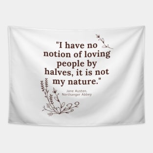 Jane Austen Northanger Abbey Bookish Quote Tapestry