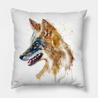 Coyote Head Pillow