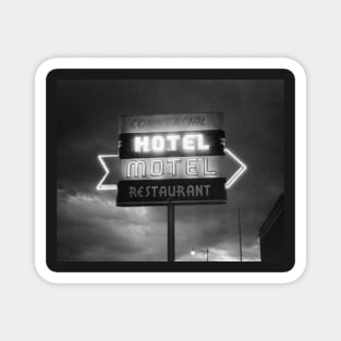 Hotel Sign, 1942. Vintage Photo Magnet