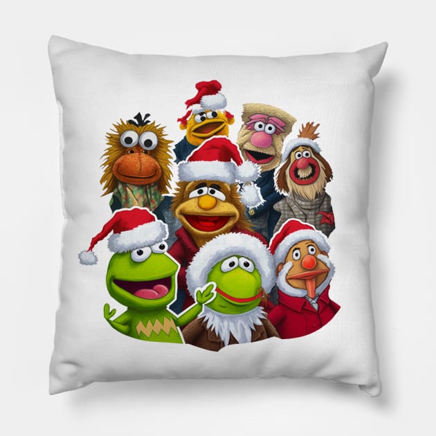 Muppets Christmas Time Pillow by Dandzo