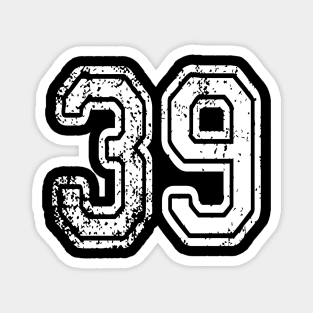 Number 39 Grungy in white Magnet