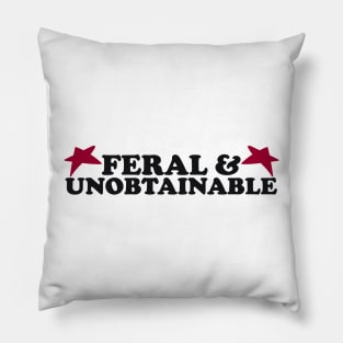 Feral And Unobtainable T-shirt, Funny gift for her, Funny shirt for him, Feral Tee, Feral TShirt, Hippie shirt, Untamed, Funny gift for her, Wild Pillow