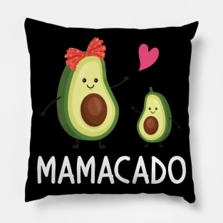 Mamacado Avocados Dancing Happy Mother Mommy Son Daughter Pillow