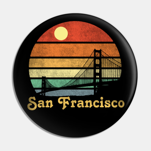 zozo-shop Vintage Sunset San Francisco, Retro Golden Gate Bridge Silhouette Hoodie