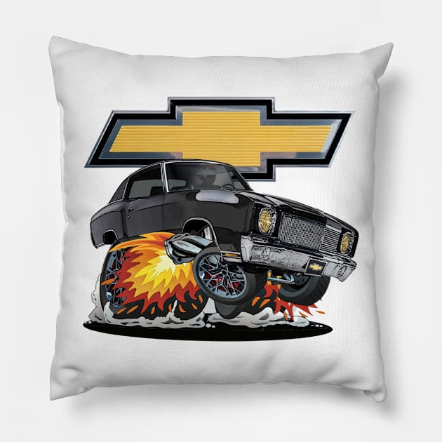 Monte Madness - 1970 Chevy Monte Carlo Pillow by Wilcox PhotoArt