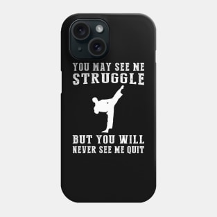 Indomitable Taekwondo Warrior: A Funny T-Shirt for Unyielding Practitioners! Phone Case