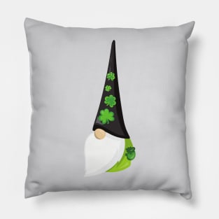 Saint Patrick's Day Gnome, Cute Gnome, Clovers Pillow