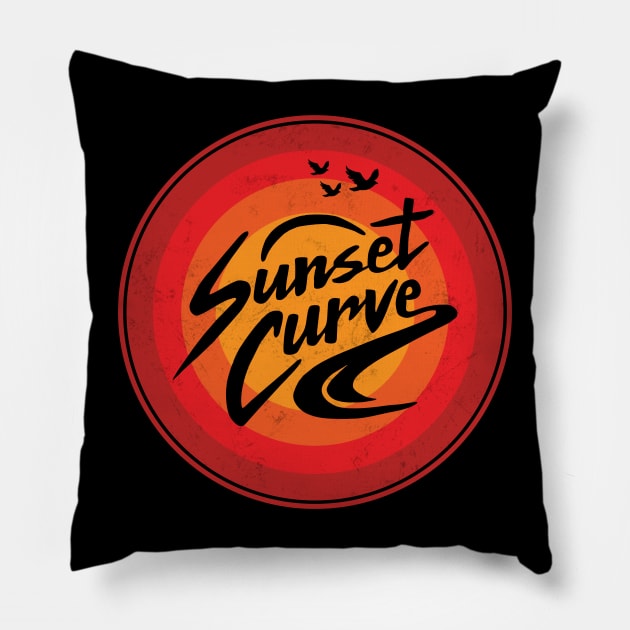 Sunset Curve Pillow by Diamond Creative