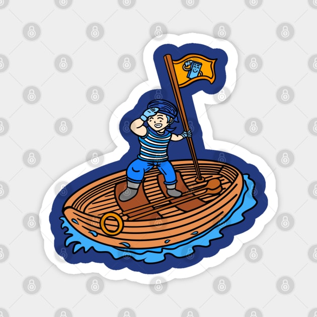Funny chibi sailor Magnet by Andrew Hau