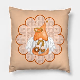 LEO FLORAL GNOME- HOROSCOPE GNOME DESIGNS BY ISKYBIBBLLE Pillow