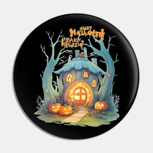 Enchanted forest halloween Pumpkin Sticker Pin