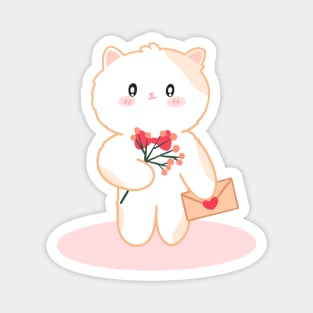 Valentine Cat in love Magnet