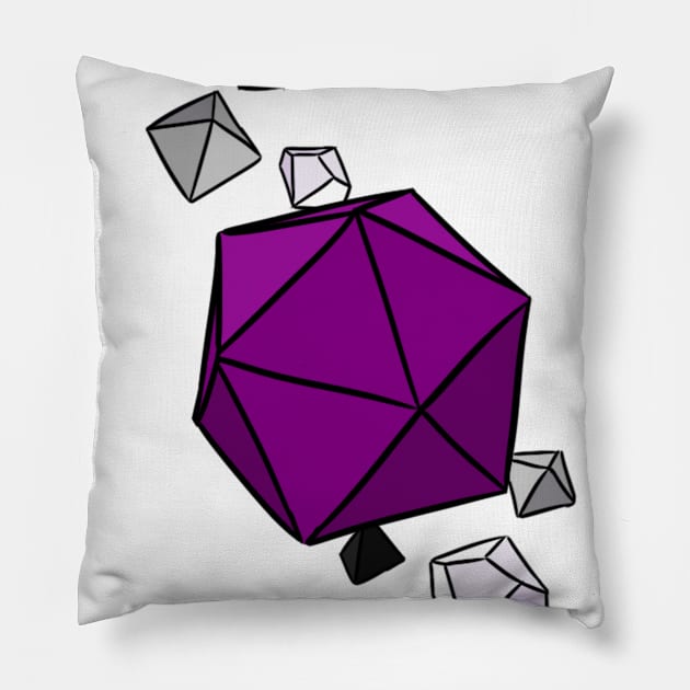 Ace Pride Colors Dice Pillow by Blizardstar