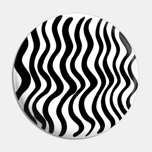 Wavy lines - black and white Pin