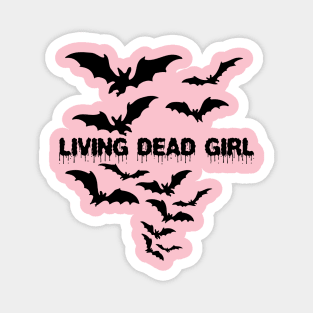 Living Dead Girl Gothic Vampire Twilight Grunge Punk Post Bats Wings Magnet