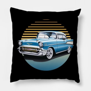 1957 Chevy Bel-Air Classic Car Enthusiast Pillow