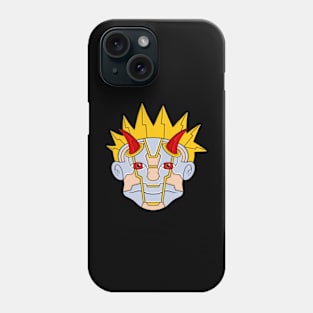 Mecha cyborg red horns and eyes Phone Case