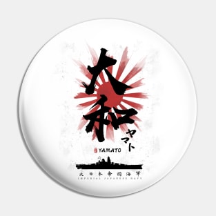 IJN Yamato Battleship Calligraphy Pin