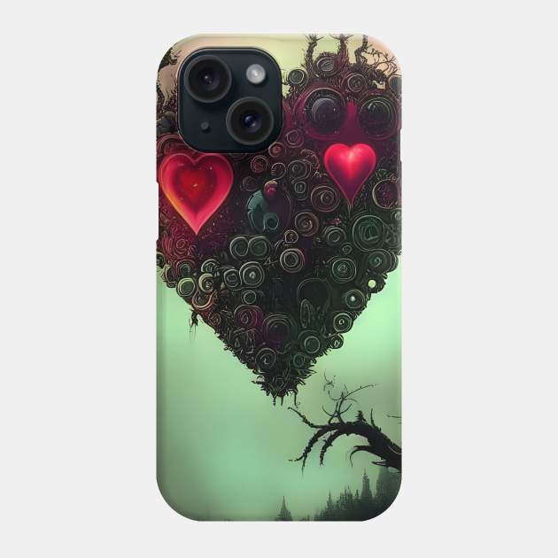 Black Heart No.1 Phone Case by tdraw